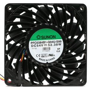 SUNON PFC0384B1-Q04U-S99 54V 52.38W 4wires Cooling Fan