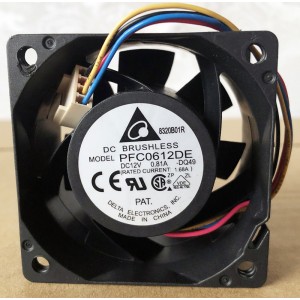 Delta PFC0612DE-DQ49 12V 0.81A 4wires Cooling Fan