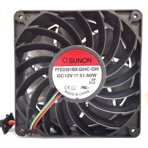 SUNON PFED0381BX-Q04-S99 12V 51.60W 4wires Cooling Fan 