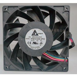 Delta PFM1412DE PFM1412DE-SP02 -DF25 12V 7.5A /12V 5.04A 4wires Cooling Fan - Picture need