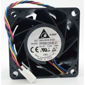 DELTA PFR0612XHE-01 12V 5.00A 4wires Cooling Fan