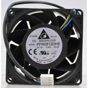 DELTA PFR0812DHE 12V 2.54A 4wires Cooling Fan