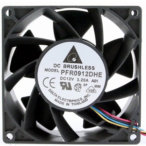 Delta PFR0912DHE 12V 3.20A 4wires Cooling Fan