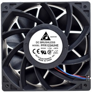 Delta PFR1224UHE-CE75 24V 1.75A 3wires Cooling Fan 
