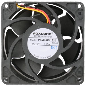FOXCONN PIA080G12H PIA080G12H-R02 12V 1.32A 3wires Cooling Fan 