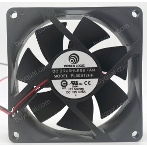 PQWER LOGIC PL80S12HH 12V 0.26A 2wires Cooling Fan