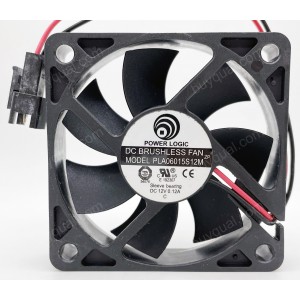 Power logic PLA06015S12M 12V 0.12A 2wires Cooling Fan