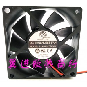 POWER LOGIC PLA07020B24H 24V 0.35A 2wires Cooling Fan