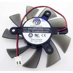 POWER LOGIC PLA08015S12HH 12V 0.35A 4wires Cooling Fan