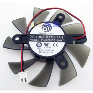POWER LOGIC PLA08015S12HH 12V 0.35A 4wires Cooling Fan