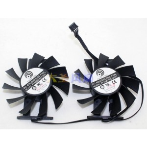 POWER LOGIC PLA0815S12HH 12V 0.35A 4wires Cooling Fan