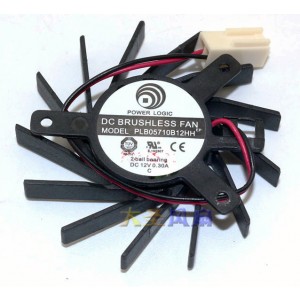 POWER LOGIC PLB05710B12HH 12V 0.30A 2wires Cooling Fan