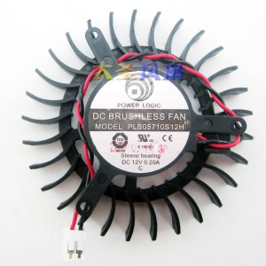 POWER LOGIC PLB05710S12HH 12V 0.30A 2wires Cooling Fan 
