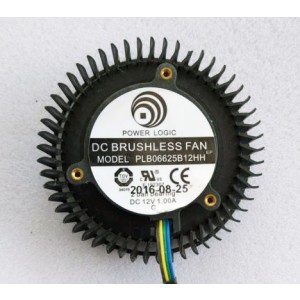 POWER LOGIC PLB06625B12HH 12V 1A 4wires Cooling Fan