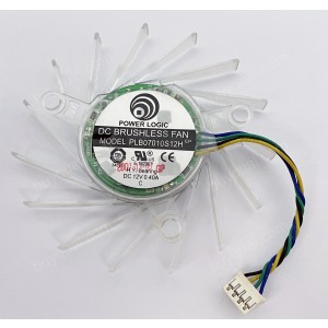 POWER LOGIC PLB07010S12H 12V 0.40A 4wires Cooling Fan