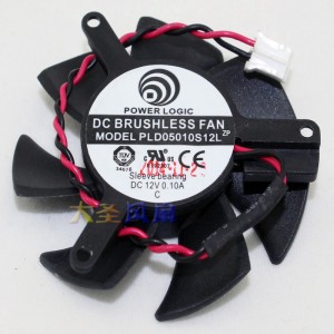 POWER LOGIC PLD05010S12L 12V 0.10A 2wires Cooling Fan