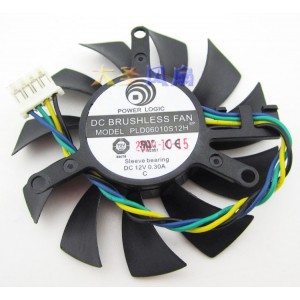 POWER LOGIC PLD06010S12H 12V 0.30A 4wires Cooling Fan