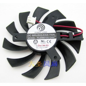 POWER LOGIC PLD08010S12HH 12V 0.35A 4wires Cooling Fan
