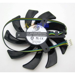 POWER LOGIC PLD09210S12HH 12V 0.40A 4wires Cooling Fan