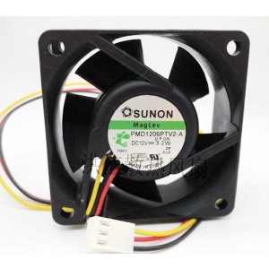 SUNON PMD1206PTV2-A 12V 3.2W 3wires Cooling Fan