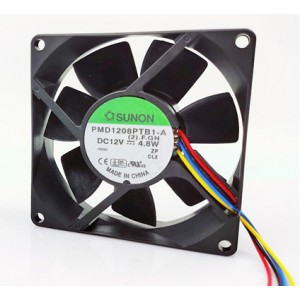 Sunon PMD1208PTB1-A 12V 4.8W 3wires 4wires Cooling Fan