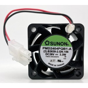 SUNON PMD2404PQB1-A 26V 3.3W 2wires Cooling Fan - New