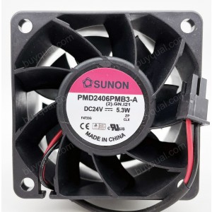 SUNON PMD2406PMB3-A 24V 5.3W 2wires Cooling Fan - Original New