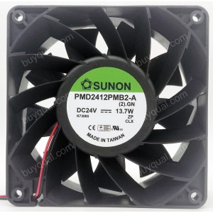 SUNON PMD2412PMB2-A 24V 13.7W 2wires Cooling Fan