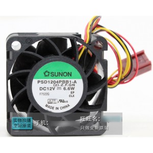 Sunon PSD1204PBB1-A 12V 6.6W 2wires 3wires Cooling Fan 