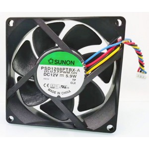 SUNON PSD1208PTBX-A 12V 5.9W 4wires Cooling Fan - Original New