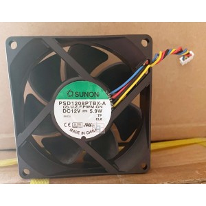 SUNON PSD1208PTBX-A 12V 5.9W 4wires Cooling Fan - Original New