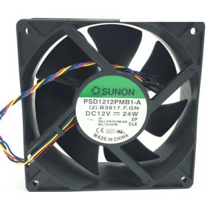 SUNON PSD1212PMB1-A 12V 24W 4wires cooling fan