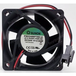 Sunon PSD2406PTB3-A 24V 2.64W 2wires Cooling Fan 