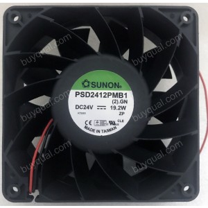 SUNON PSD2412PMB1 24V 19.2W 2wires Cooling Fan - New