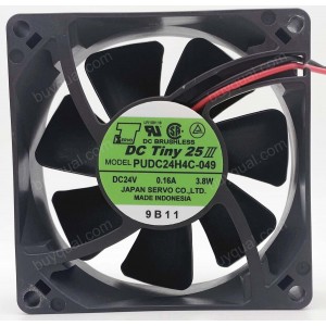 SERVO PUDC24H4C-049 24V 0.16A 3.8W 2wires Cooling Fan