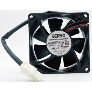 SERVO PUDC24U3CR-L38 24V 0.12A 2.8W 2wires Cooling Fan - New