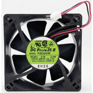 SERVO PUDC24Z4R 24V 0.1A 2.4W 2wires Cooling Fan - New