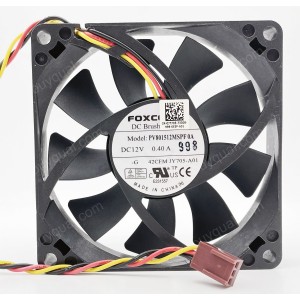FOXCONN PV801512MSPF 0A 12V 0.4A 3wires Cooling Fan