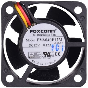 FOXCONN PVA040F12M 12V 0.12A 3wires Cooling Fan