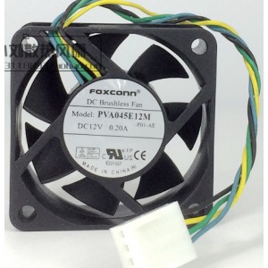 FOXCONN PVA045E12M-P01-AE 12V 0.20A 4wires Cooling Fan 