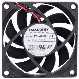 FOXCONN PVA070E12Q 12V 0.25A 2wires Cooling Fan