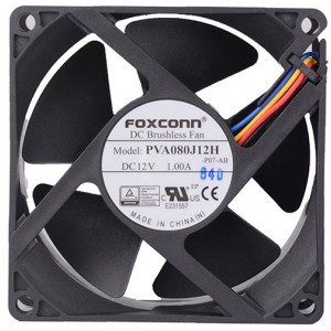 FOXCONN PVA080J12H 12V 1.00A 3wires Cooling Fan