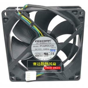 FOXCONN PVA092G12S 12V 0.40A 4wires Cooling Fan