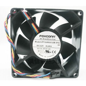 FOXCONN PVA092J12H-P01 12V 0.60A 4wires Cooling Fan