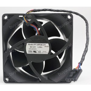 FOXCONN PVA092K12N 12V 1.50A 4wires Cooling Fan
