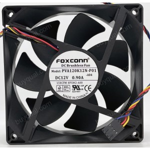 FOXCONN PVA120K12N-P01 12V 0.90A 4wires Cooling Fan