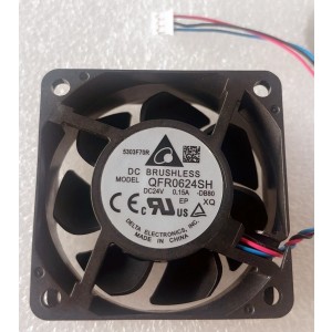 Delta QFR0624SH 24V 0.15A 3wires Cooling Fan