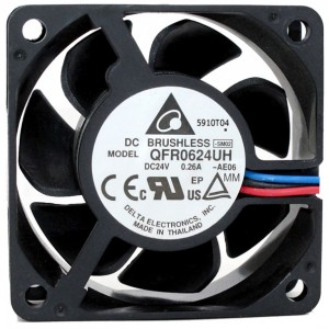 Delta QFR0624UH 24V 0.26A 2wires Cooling Fan
