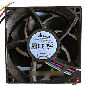 DELTA QFR0812GJ-00 12V 1.46A 4wires Cooling Fan