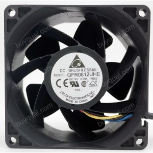 DELTA QFR0812UHE 12V 1.7A 2.50A 4wires Cooling Fan